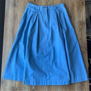 Vintage Susan Bristol Blue Chambray A-Line Skirt
